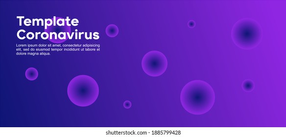 Modern coronavirus vector template. Can be used for banner posters and vector illustration backgrounds.