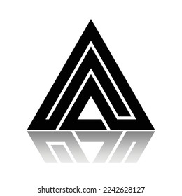 Modern corporate, abstract Initial Black letter 'A' logo Icon vector design template logo element, simple Grid Shapes logo in letter 'A', vector, Graphic