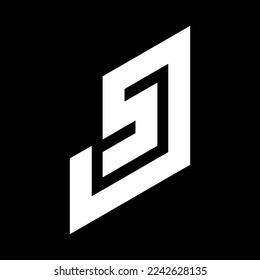 Modern corporate, abstract Initial letter 'SJ' logo Icon vector design template logo element, simple Grid Shapes logo in letter 'SJ', vector, Graphic