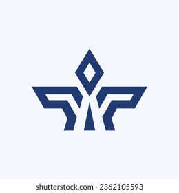 Modern corporate, abstract letter W logo with people hand element, simple wings logo in letter W, vector.