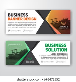 Modern Corporate Banner Background Design For Letterhead, Document Header, Web Banner. Vector Illustration
