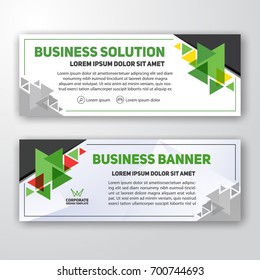 Modern corporate banner background design for letterhead, document header, web banner. Vector illustration