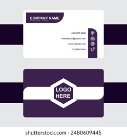 Modern corporate brand identity promoting professional business card template