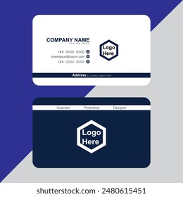 Modern corporate brand identity promoting professional business card template
