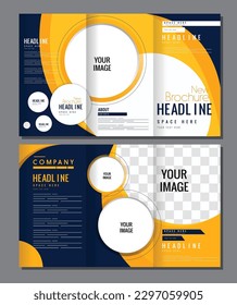 modern corporate brochures vertical trifold design