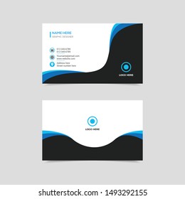 Modern corporate business card design vector template
