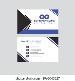 Modern Corporate Business Card Design With Double-Sides