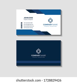 Modern corporate business card, name card template ,horizontal simple clean layout design template