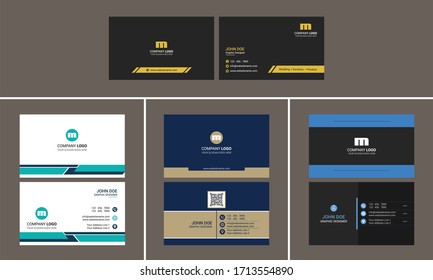 Modern Corporate Business Card Template Design Set