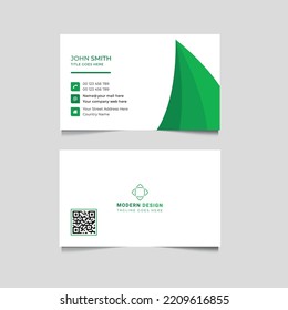 Modern corporate business card template design. Creative vector graphic design.  Clean style concept abstract white background design. Awesome visiting card branding identity for the company office.