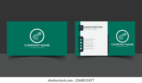 Modern corporate business card template with black background, stylish card design , Simple business card, modern template card