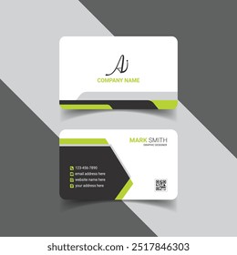 Modern corporate business card template, Brand identity professional business card template