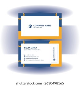 Template de carte de visite Entreprise moderne avec une conception audacieuse