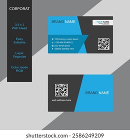 Modern Corporate Business Card with Two Sides