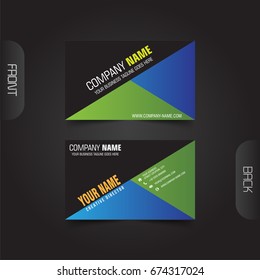 Modern corporate business card vector