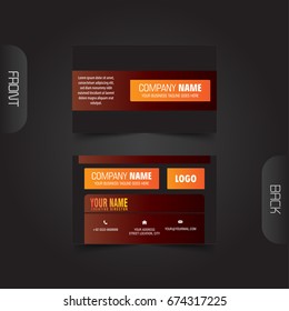 Modern corporate business card vector