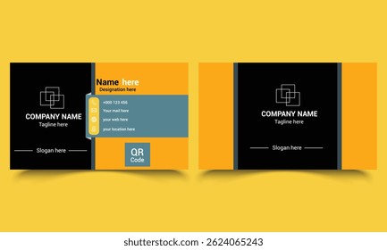 Modern Corporate business card,Clean  professional design.the design is fully editable in illustrator.Double sided design