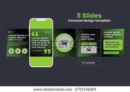 Modern Corporate Business Carousel Post Design Template for Social Media Marketing 