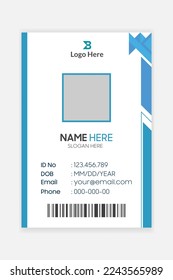 Modern corporate business Company id card design template