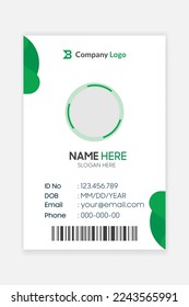 Modern corporate business Company id card design template