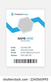 Modern corporate business Company id card design template