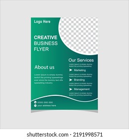 Modern Corporate Business Flyer design. Creative brochure cover Template, background layout, vector template in A4 size - 