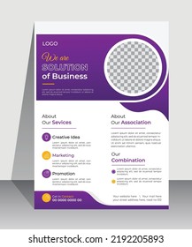 Modern corporate business flyer design template, creative brochure cover design