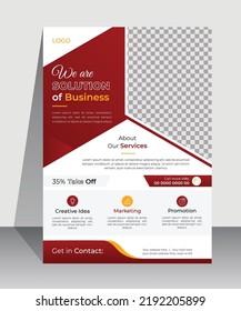 Modern Corporate Business Flyer Design Template, Creative Brochure Cover Design