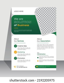 Modern corporate business flyer design template, creative brochure cover design