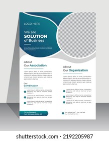 Modern corporate business flyer design template, creative brochure cover design