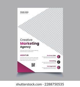 Modern Corporate Business Flyer Design, Vector Template, A4 Size