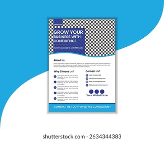 Modern Corporate business flyer design 2025 new calculation In Print Ready Eps