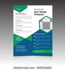 Modern Corporate business flyer design,Vector illustration design template