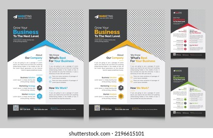 Modern Corporate Business Flyer Leaflet Template Design, Abstract Flyer Brochure Cover Vector Design, Annual Report, Business Proposal, Promotion, Advertise, Publication Layout