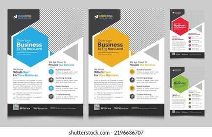 Modern Corporate Business Flyer Leaflet Template Design, Abstract Flyer Brochure Cover Vector Design, Annual Report, Business Proposal, Promotion, Advertise, Publication Layout