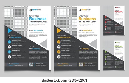 Modern Corporate Business Flyer Leaflet Template Design, Abstract Flyer Brochure Cover Vector Design, Annual Report, Business Proposal, Promotion, Advertise, Publication Layout