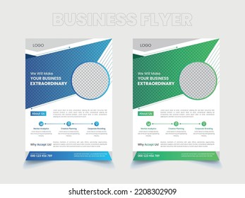 Modern Corporate Business Flyer Poster vector template in A4 size. Business abstract vector templat , creative leaflet ,over modern layout ,annual report ,Easy to use and edit