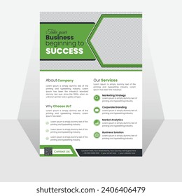 Modern Corporate Business Flyer and Poster Template Design, Corporate Business Brochure Cover, Leaflet Design, Vector A4 size