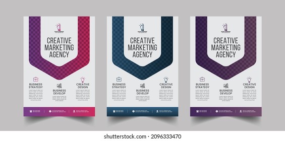 Modern Corporate business flyer template design and Digital marketing agency flyer template