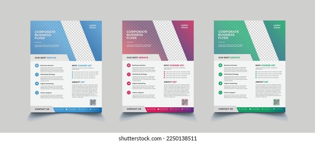 Modern corporate business flyer template