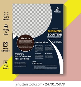 Modern corporate business flyer template vector design for marketing agency advertising Company promotional leaflet banner, newest trendy creative minimal official magazine poster flyer