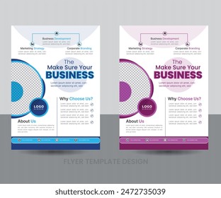 modern corporate business flyer template design