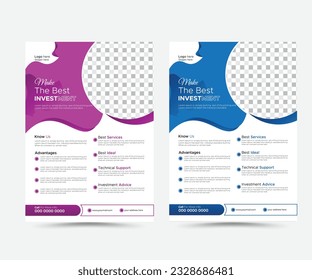 Modern Corporate Business flyer vector design template