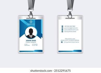 Modern corporate business id card template