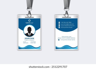 Modern corporate business id card template