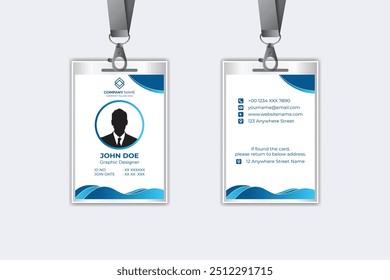Modern corporate business id card template