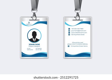 Modern corporate business id card template