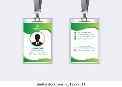 Modern corporate business id card template