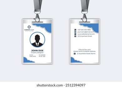 Modern corporate business id card template