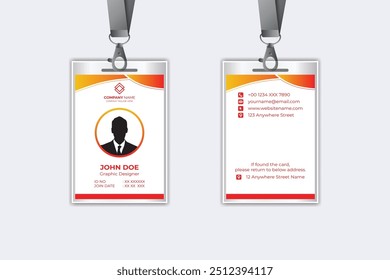 Modern corporate business id card template